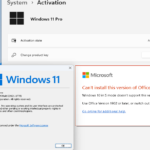 cannot install office 2019 on windows 11