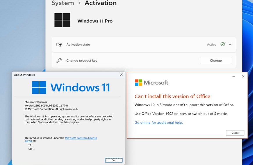 cannot install office 2019 on windows 11