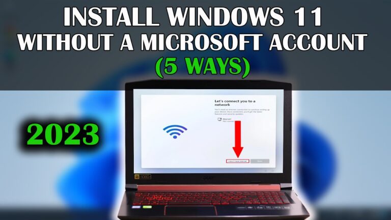 How to Install Windows 11 Without a Microsoft Account