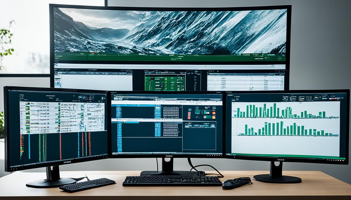 two computer monitors one hdmi port