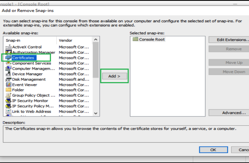 how to install ssl certificate in windows 10